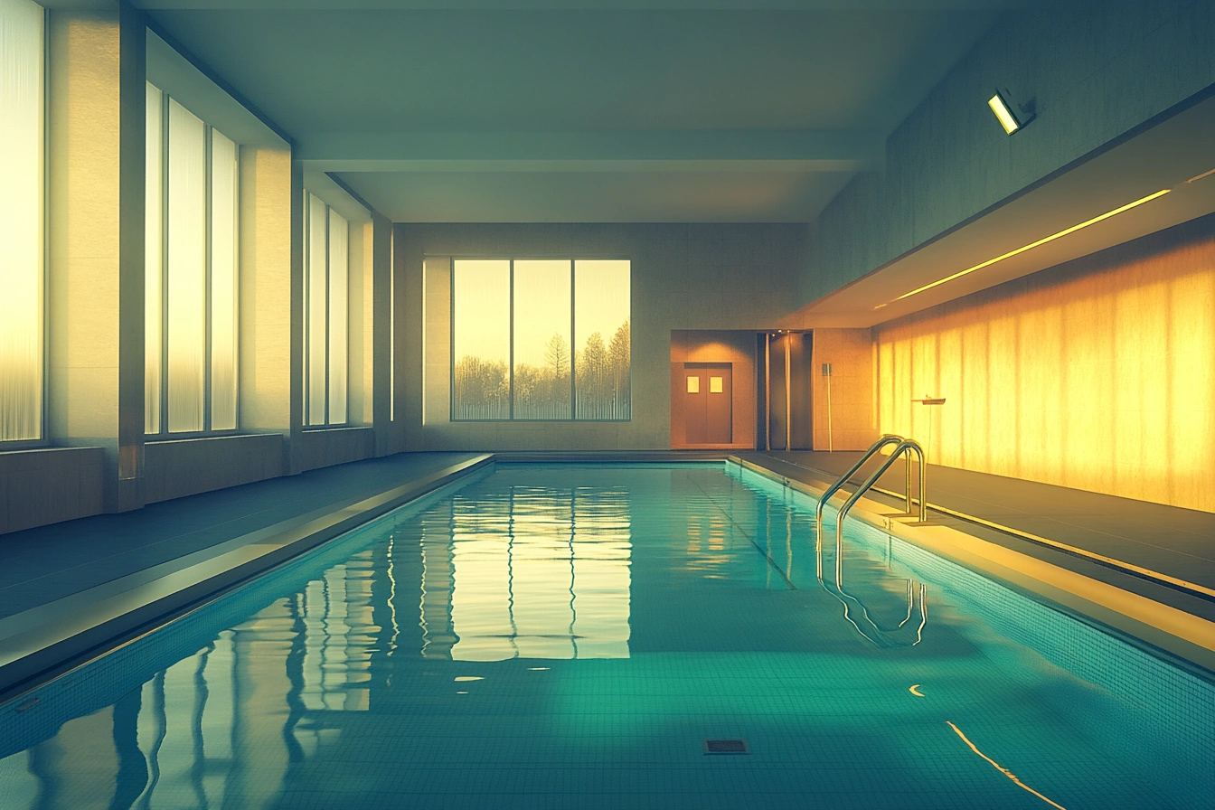 Басейн з пологим входом і поручнями для зручності відвідувачів